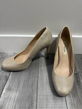 Nina Champagne Glitter High Heel Pumps